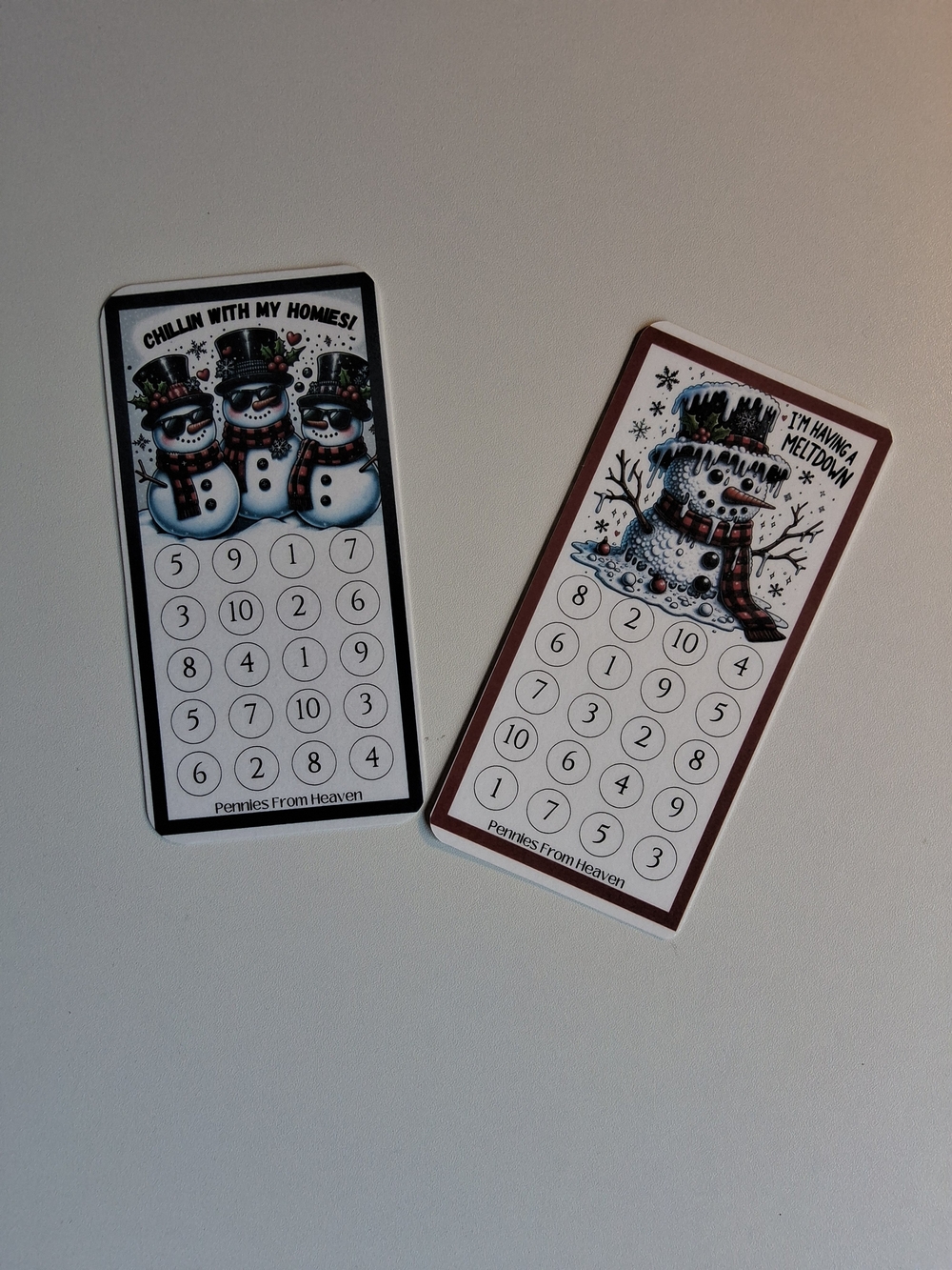 Pennies from Heaven Snowman Minis - Blue and Brown